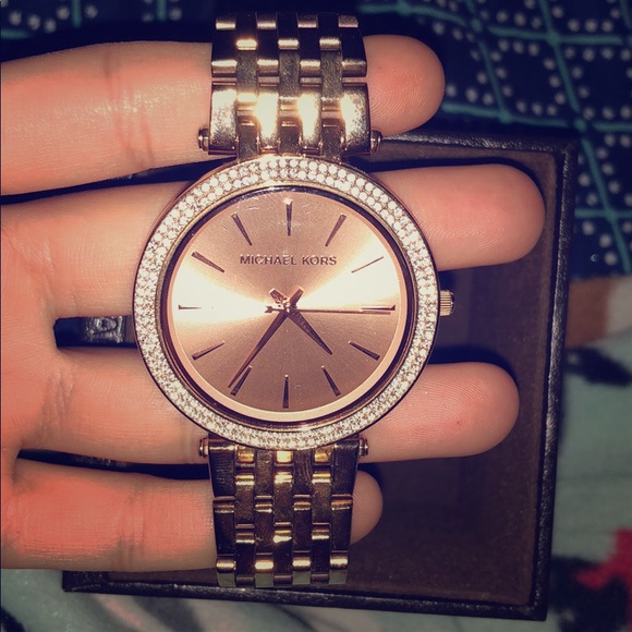 rose gold michael korda watch.
